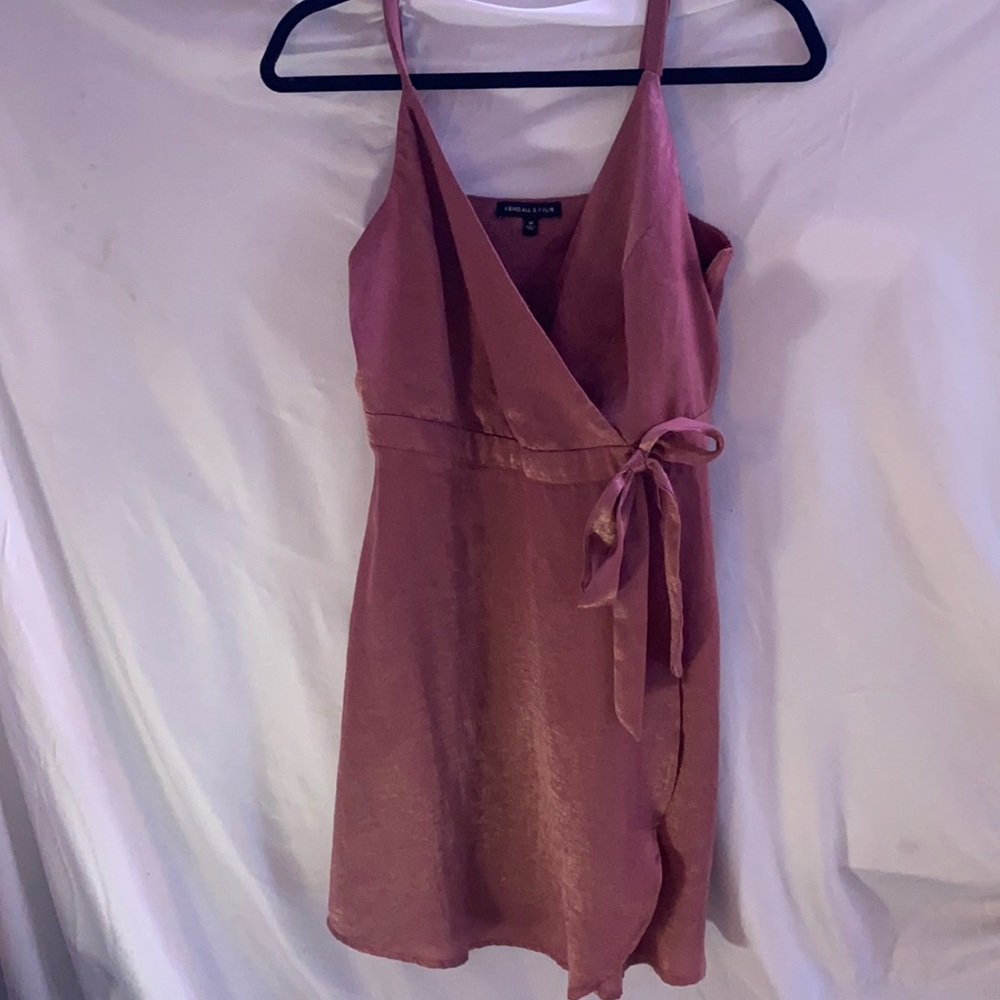 Silky pink dress